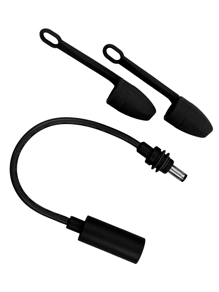 Starlink Mini Quick Release Cable with waterproof DC extension and silicone protective plug caps for dust and water protection