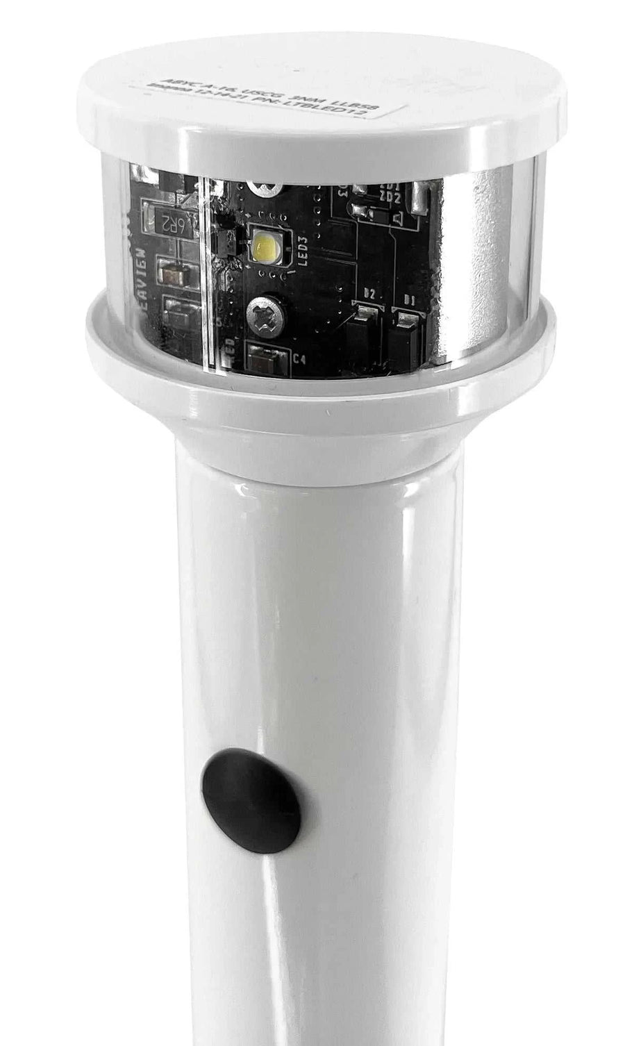 White Seaview Light Bar Top with LED navigation light for boats