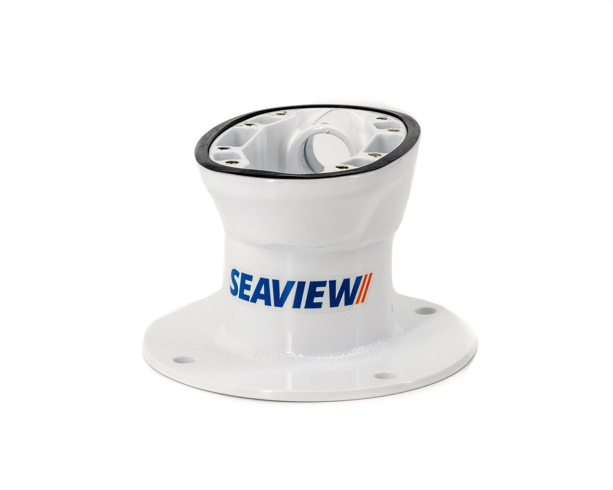 Seaview Modular marine electronics mount with oval hollow mast section for cable management.