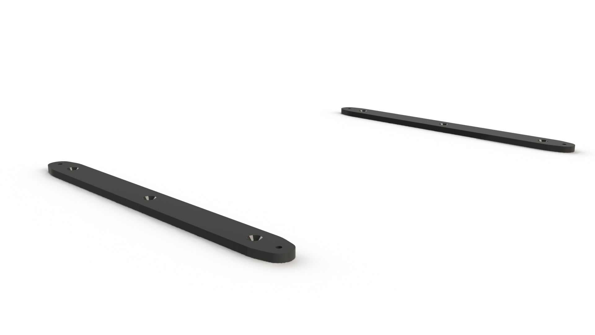 Starlink Standard Gen 3 removable base kit for Surface Mount with black hard-anodized aluminum strips for marine use.