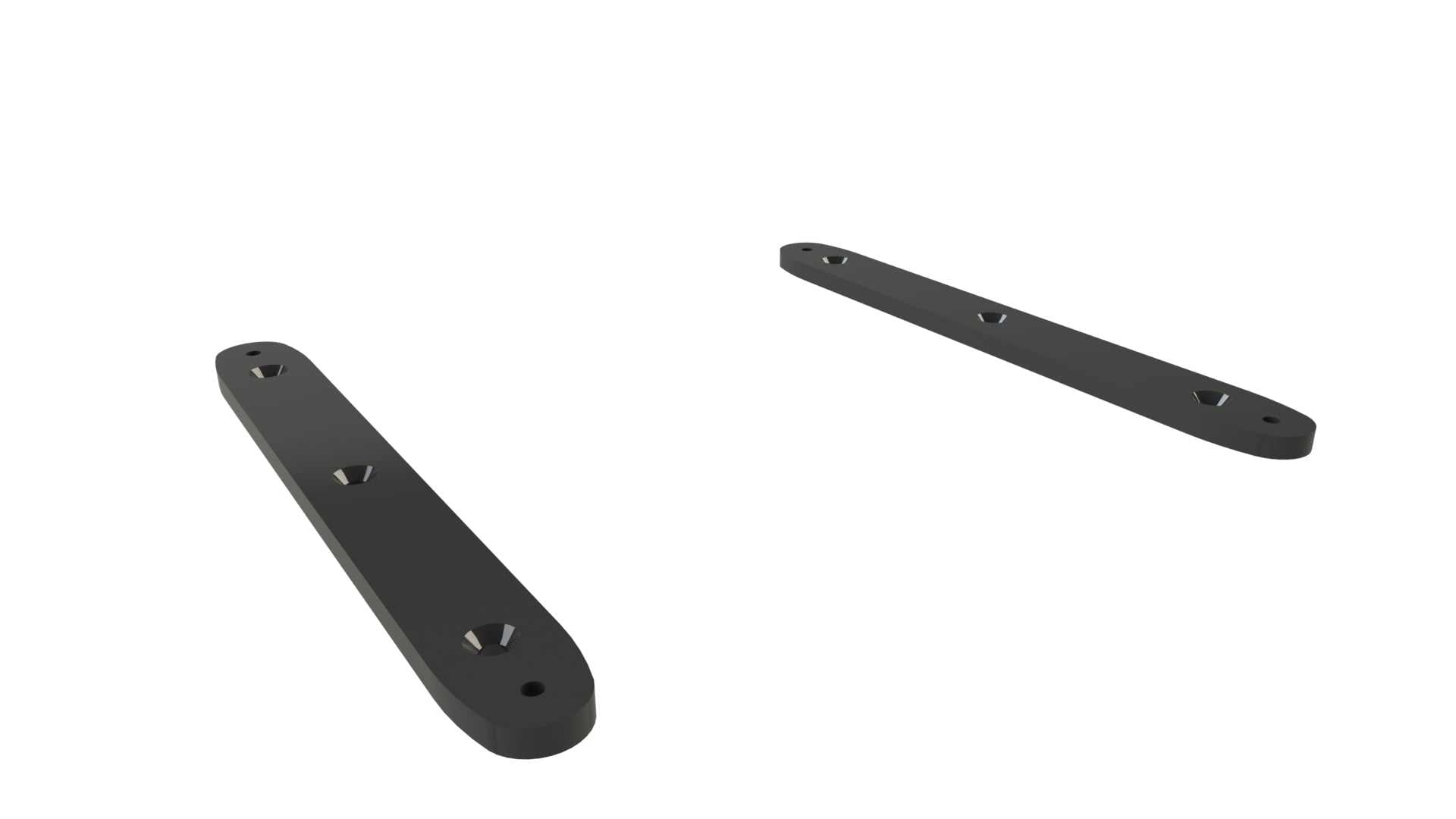 Seaview Starlink Mini Surface Mount Removable Base Kit, black anodized aluminum strips.