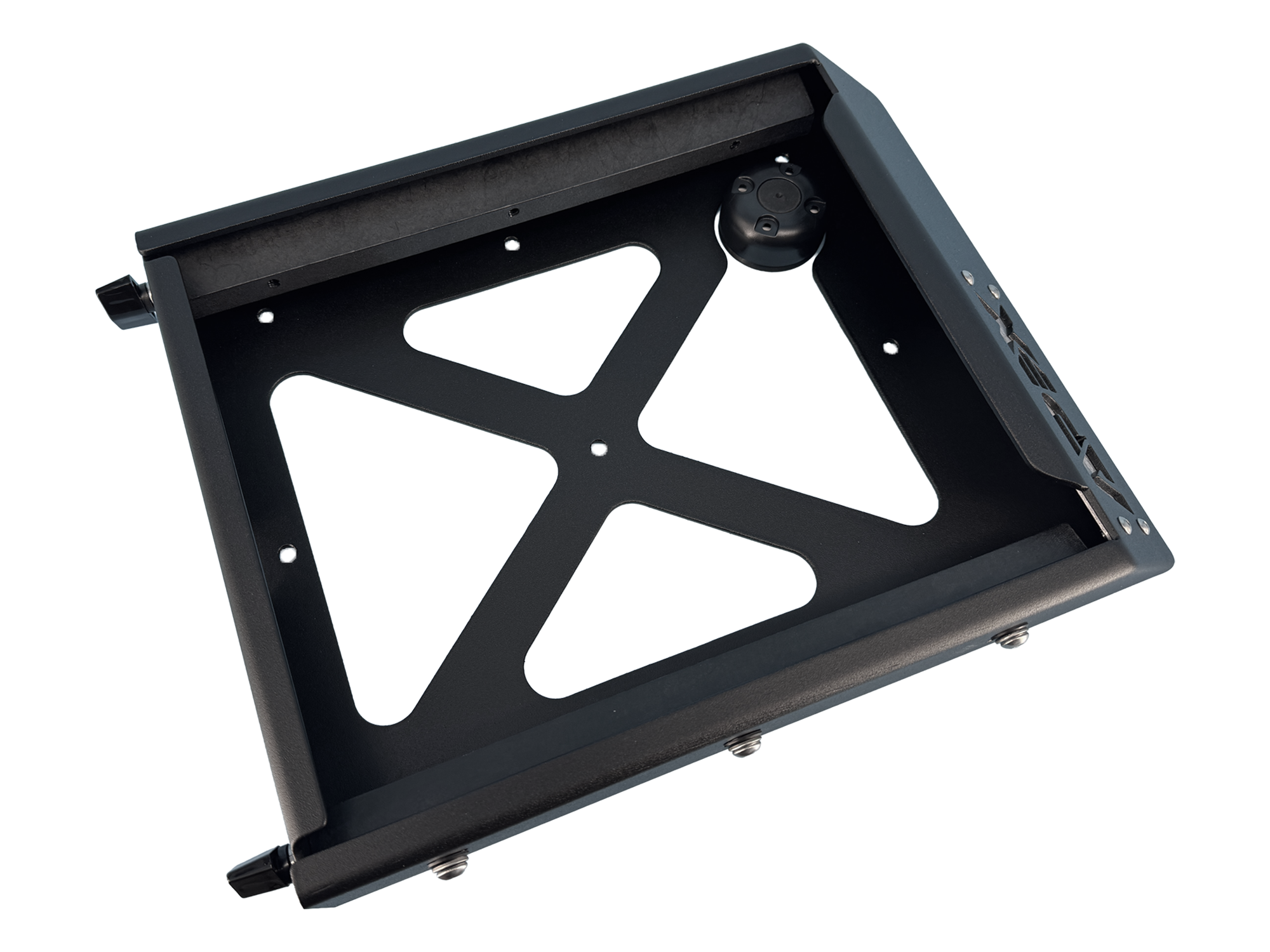 Starlink Mini Roof Mount on rugged vehicle roof with Starlink Mini Antenna installed