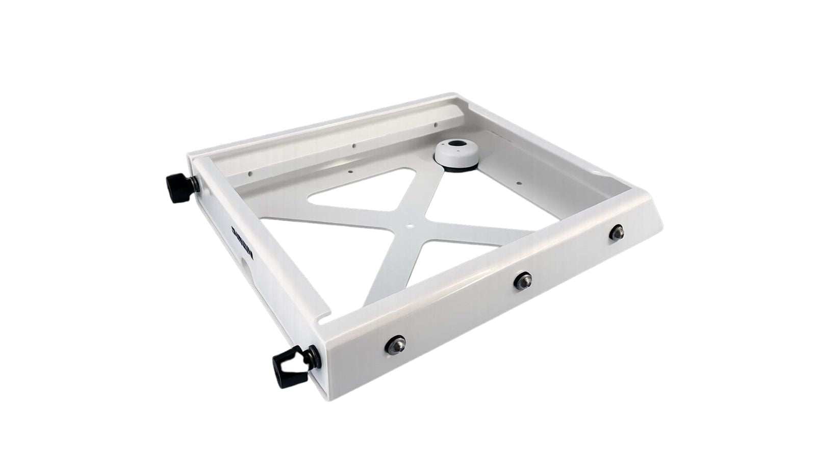 Starlink Mini Roof Mount installed on rugged vehicle roof with compact, heavy-duty aluminum design