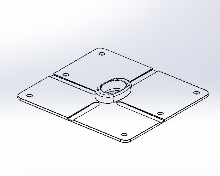 Seaview Self-draining waterproof base plate with built-in cable seal.