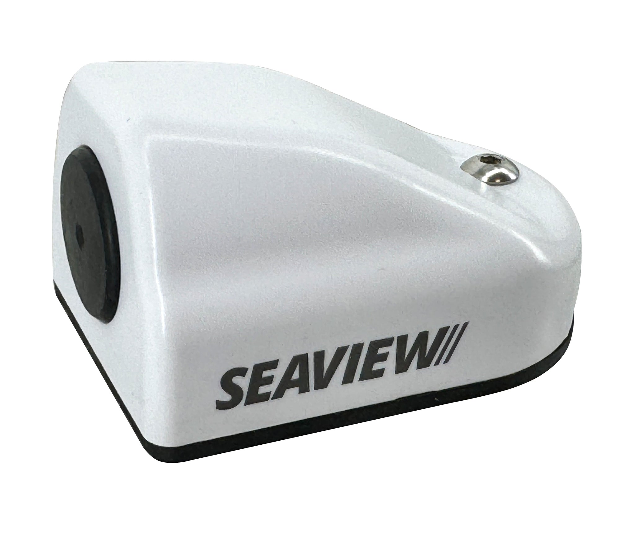 Horizontal cable entry with Seaview branding, white plastic housing.