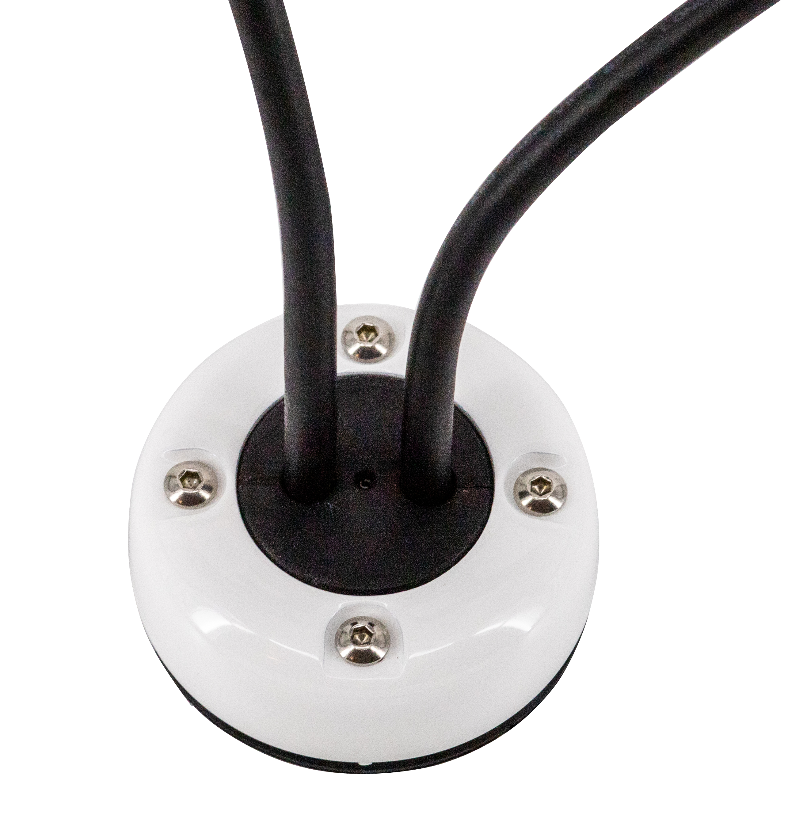 Waterproof standard vertical cable entry with durable design and secure fitting, with two wires installed.