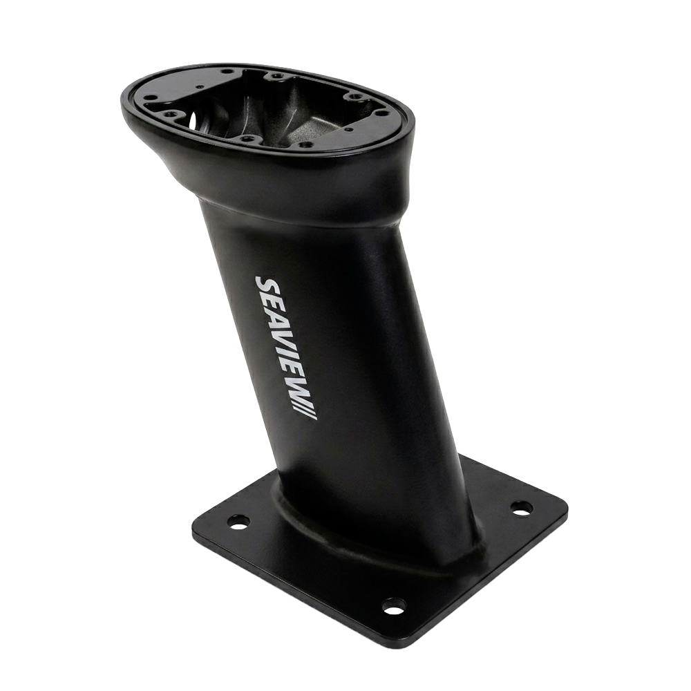 Seaview modular radar mounts for 18" to 24" dome radars with customizable accessory top plates