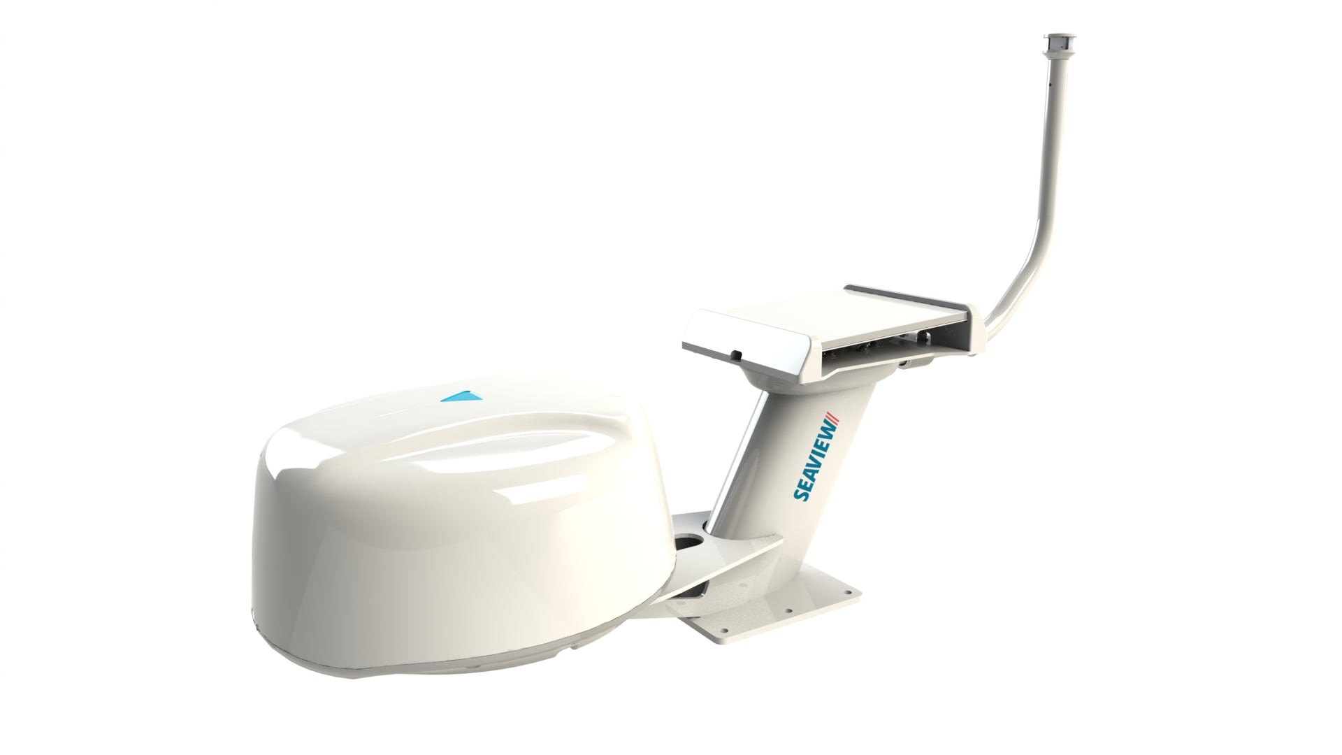 Seaview modular dual mounts for marine electronics, shown with Starlink Mini top plate.