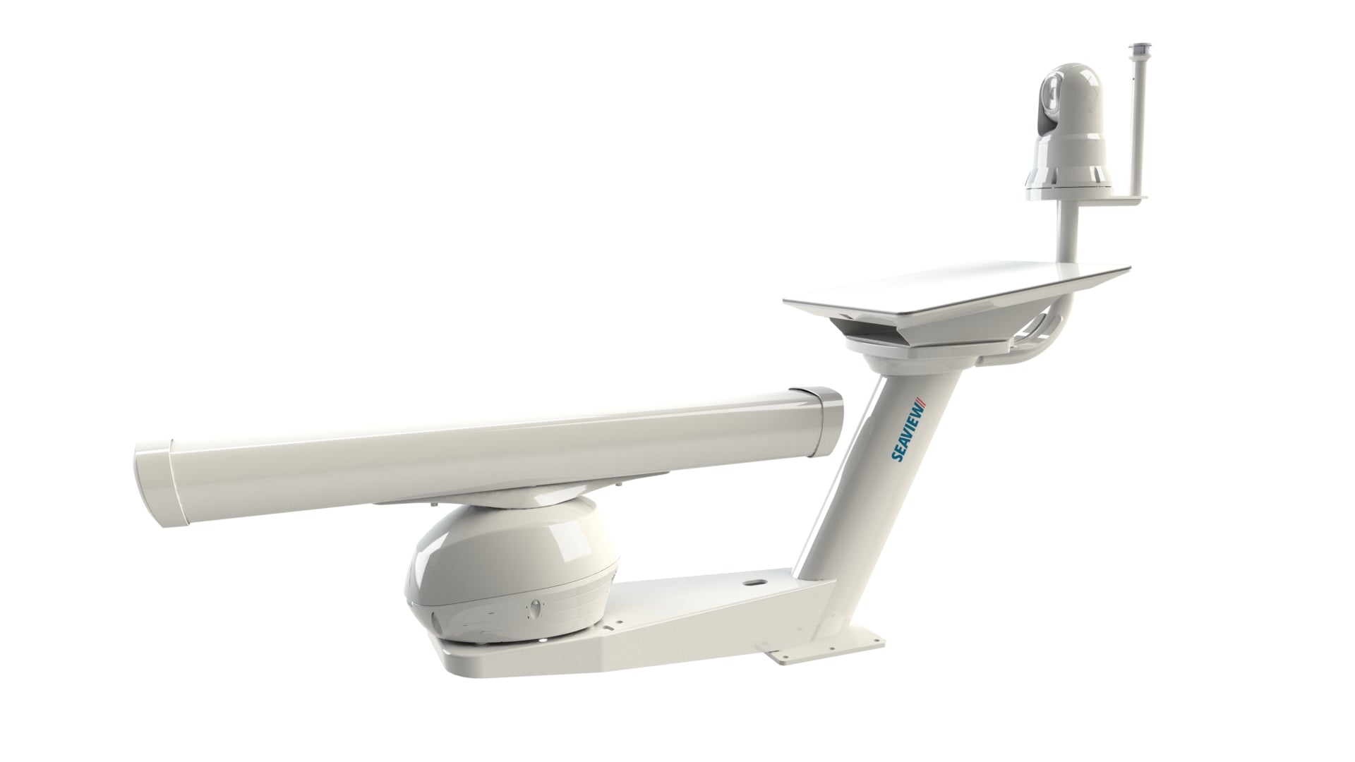 Modular dual mount for marine electronics with Starlink, FLIR camera and a light