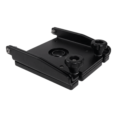 Seaview Hinge Adapter clamp with captive knobs for height clearance on radar mounts