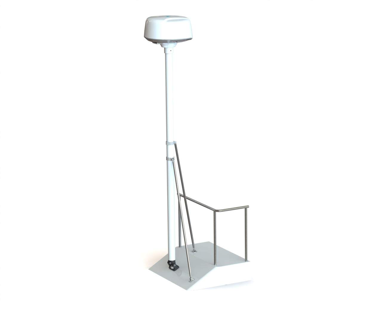 Transom Pole Kit - 8' Tall Seaview Marine Aluminum