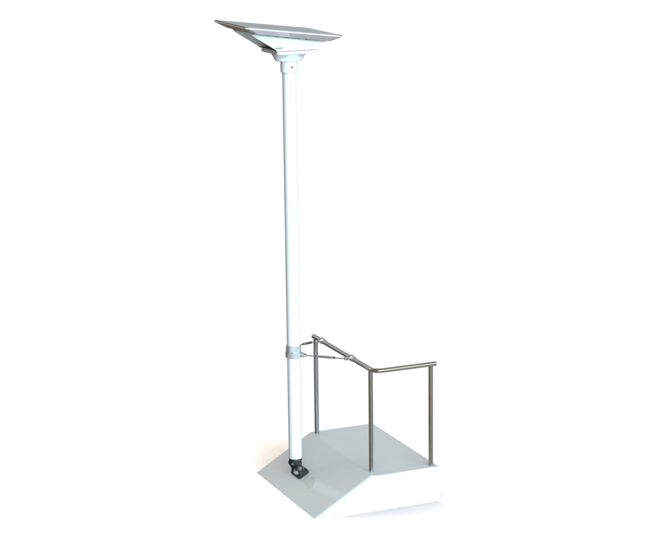 8-foot tall Seaview Starlink pole kit with adjustable base and top plate.