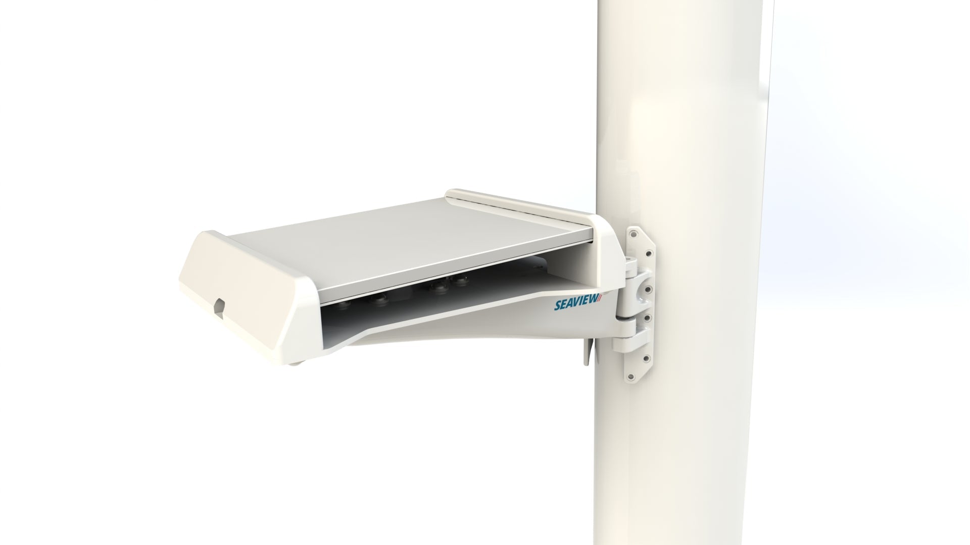 Seaview boat Mast Mount for Starlink Mini installation on mast.
