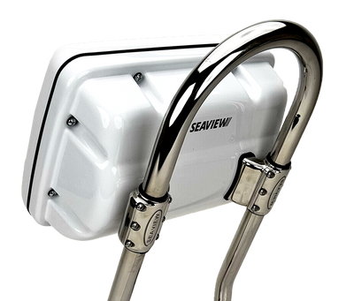 NavPod SailPod flush-mount marine electronics pod with stainless steel clamps for up to 11" guardrail