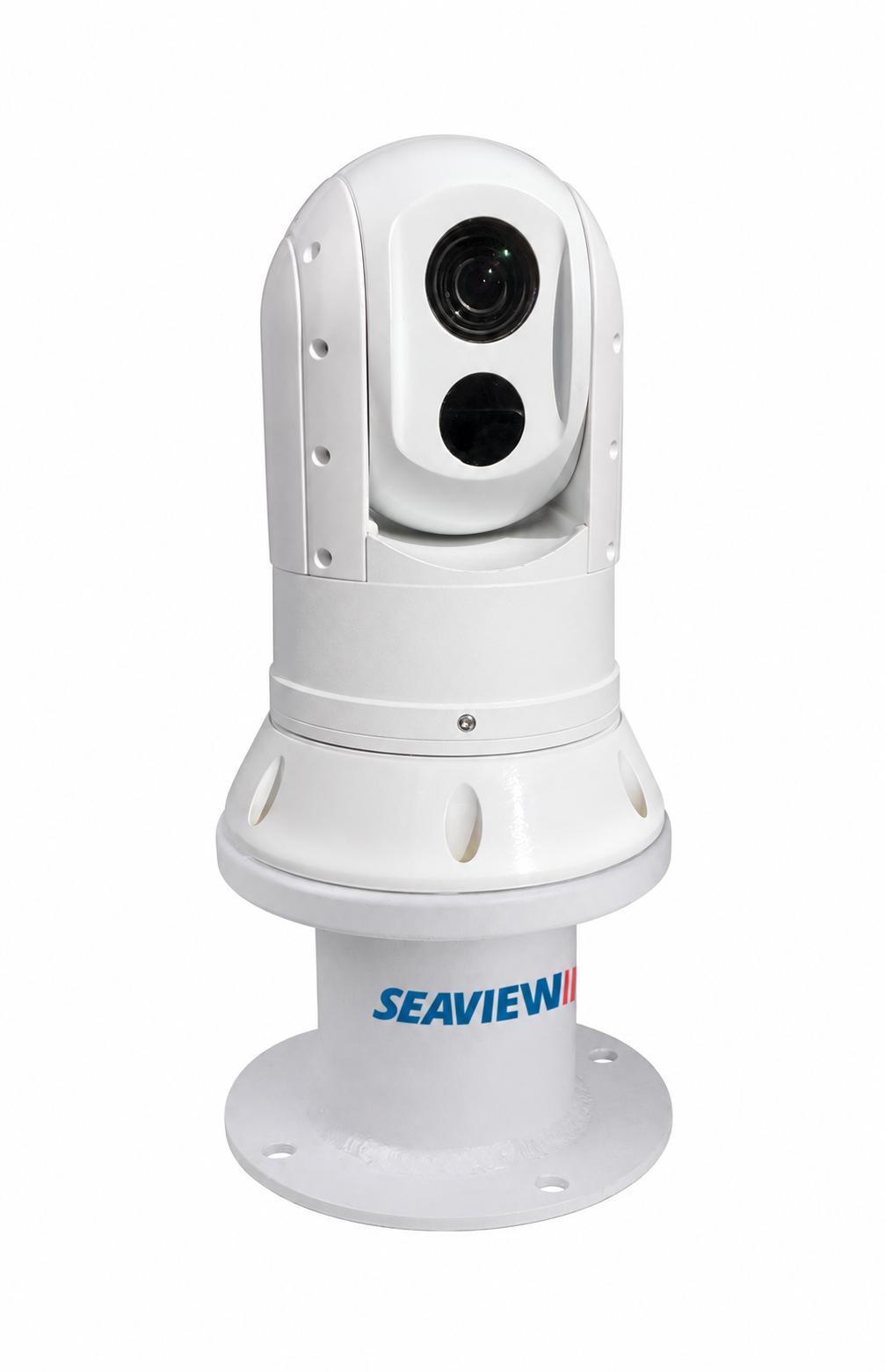 Iris ATOM camera shown on the Seaview PM5FMH8 vertical mount; camera not included.