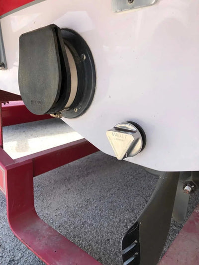 Stainless Vault Drain Plug on Nautique