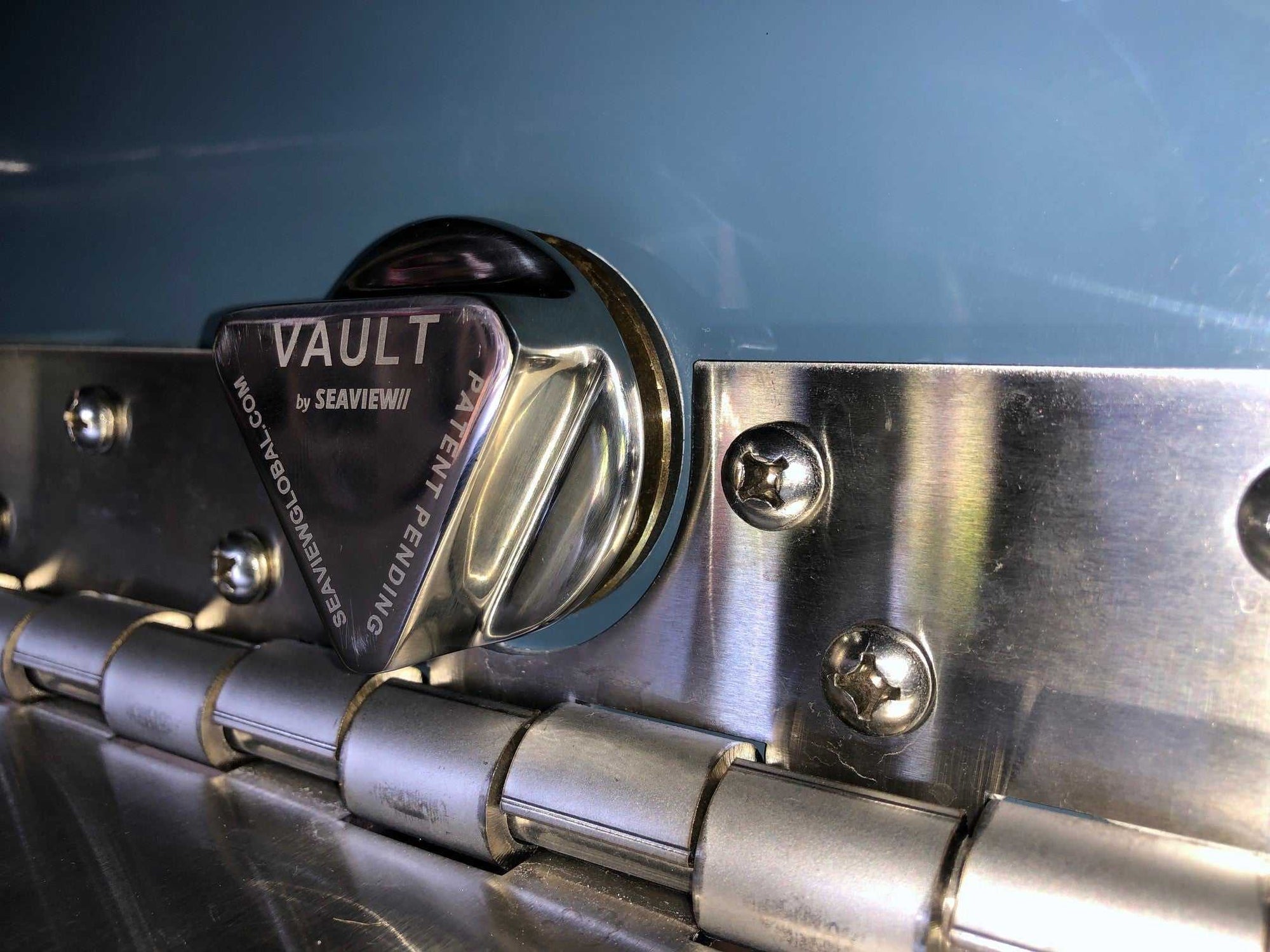 Vault Pro stainless steel boat drain plug with ergonomic cap and garboard fitting on an ATX.