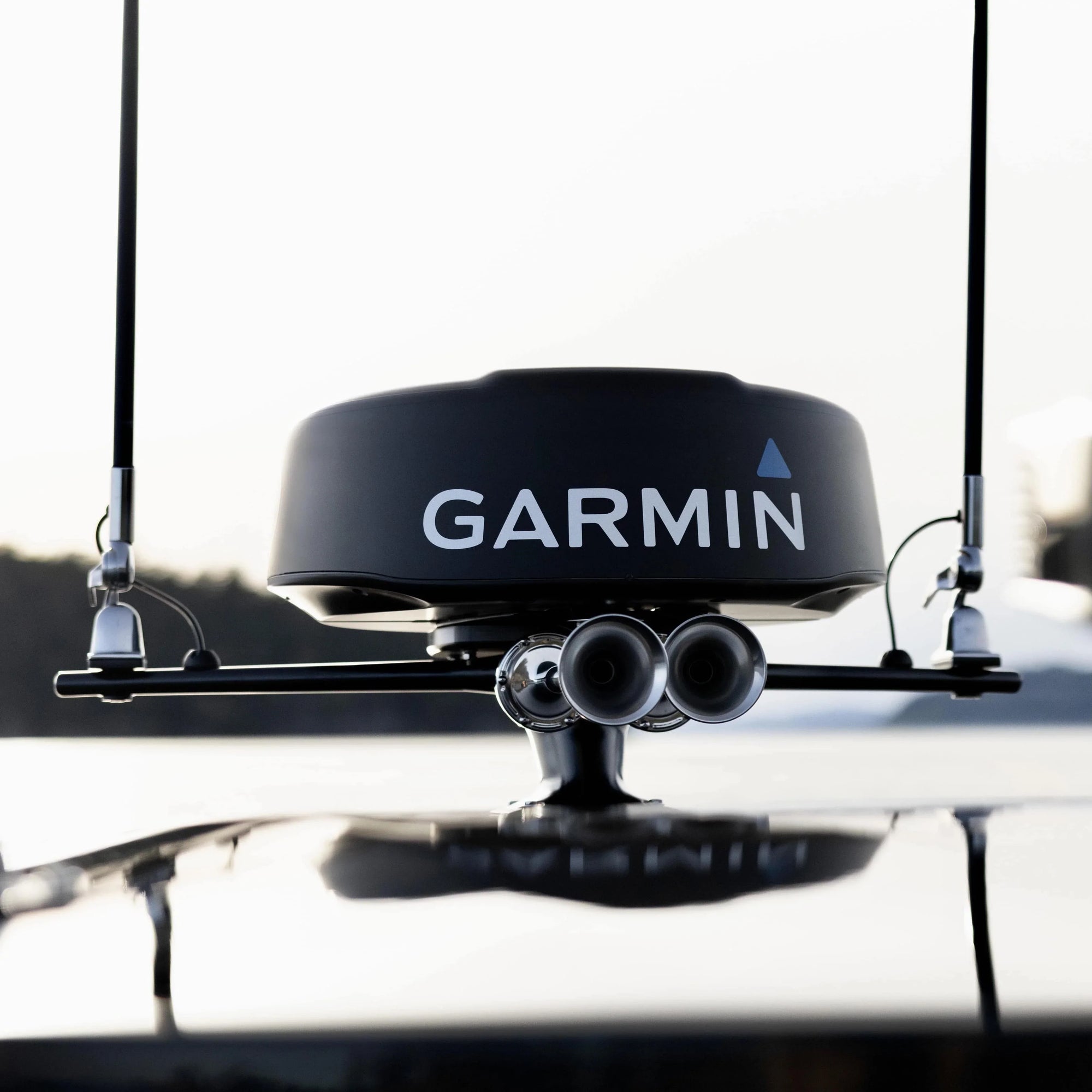 Garmin marine electronics on Seaview mount on Loki RB-10 boat deck.