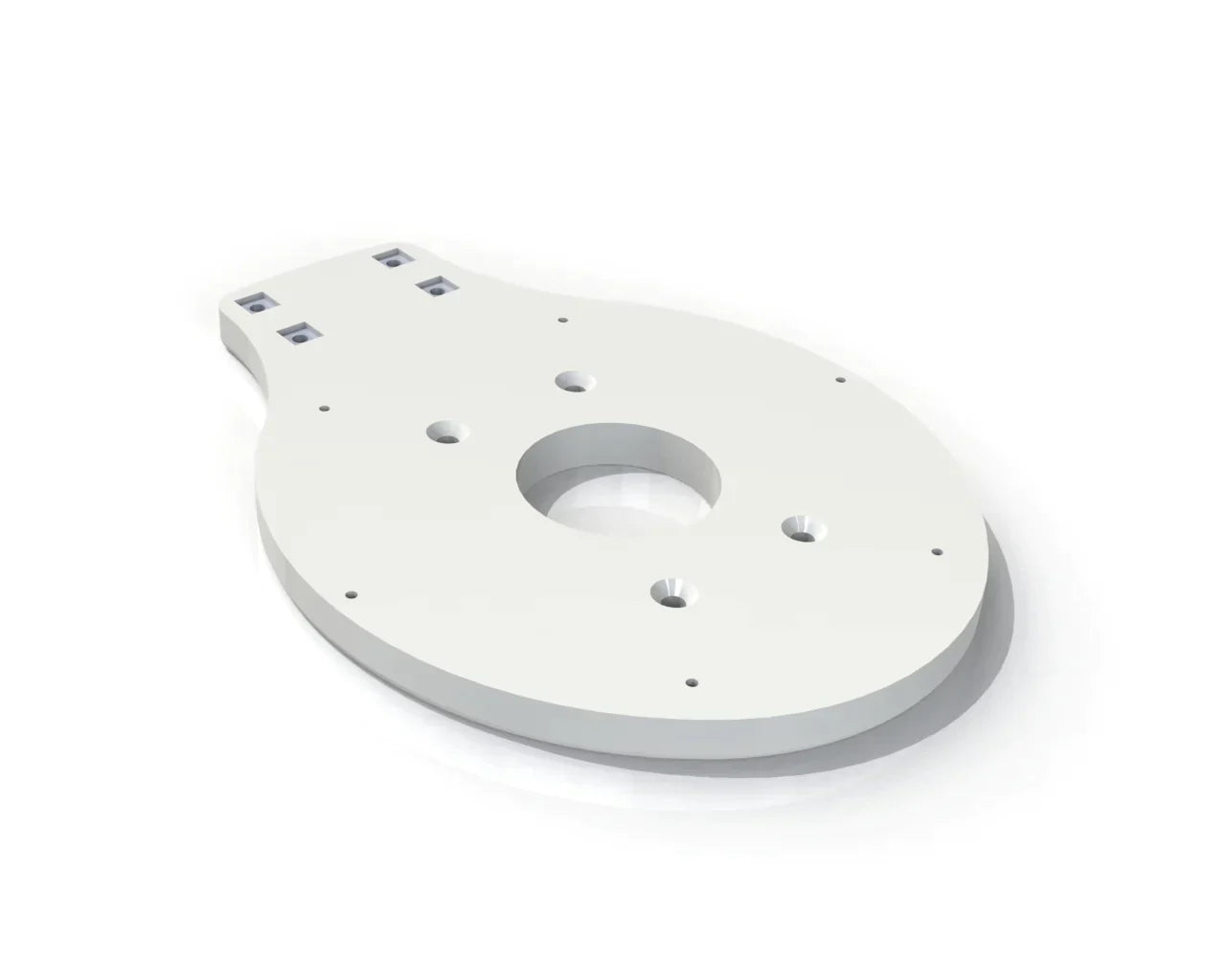 White modular top plate for mounting FLIR M300 series cameras on Seaview Modular Mounts.