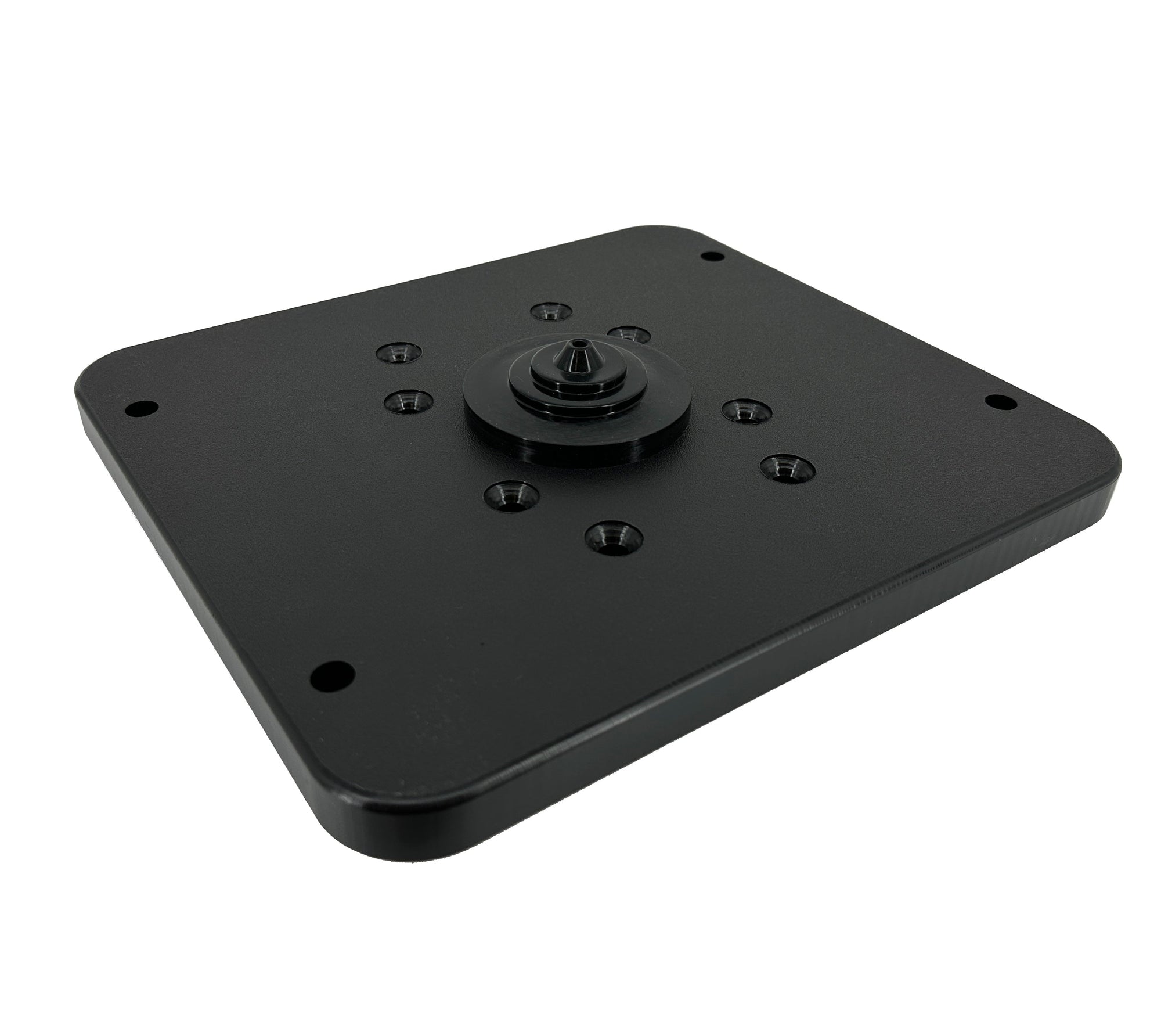 Black modular top plate for intalling Starlink Flat HP to Seaview mounts.
