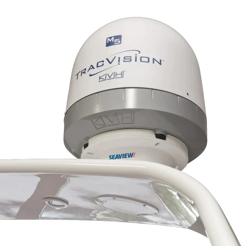 Low Profile Adapters with satdome installation on a boat.