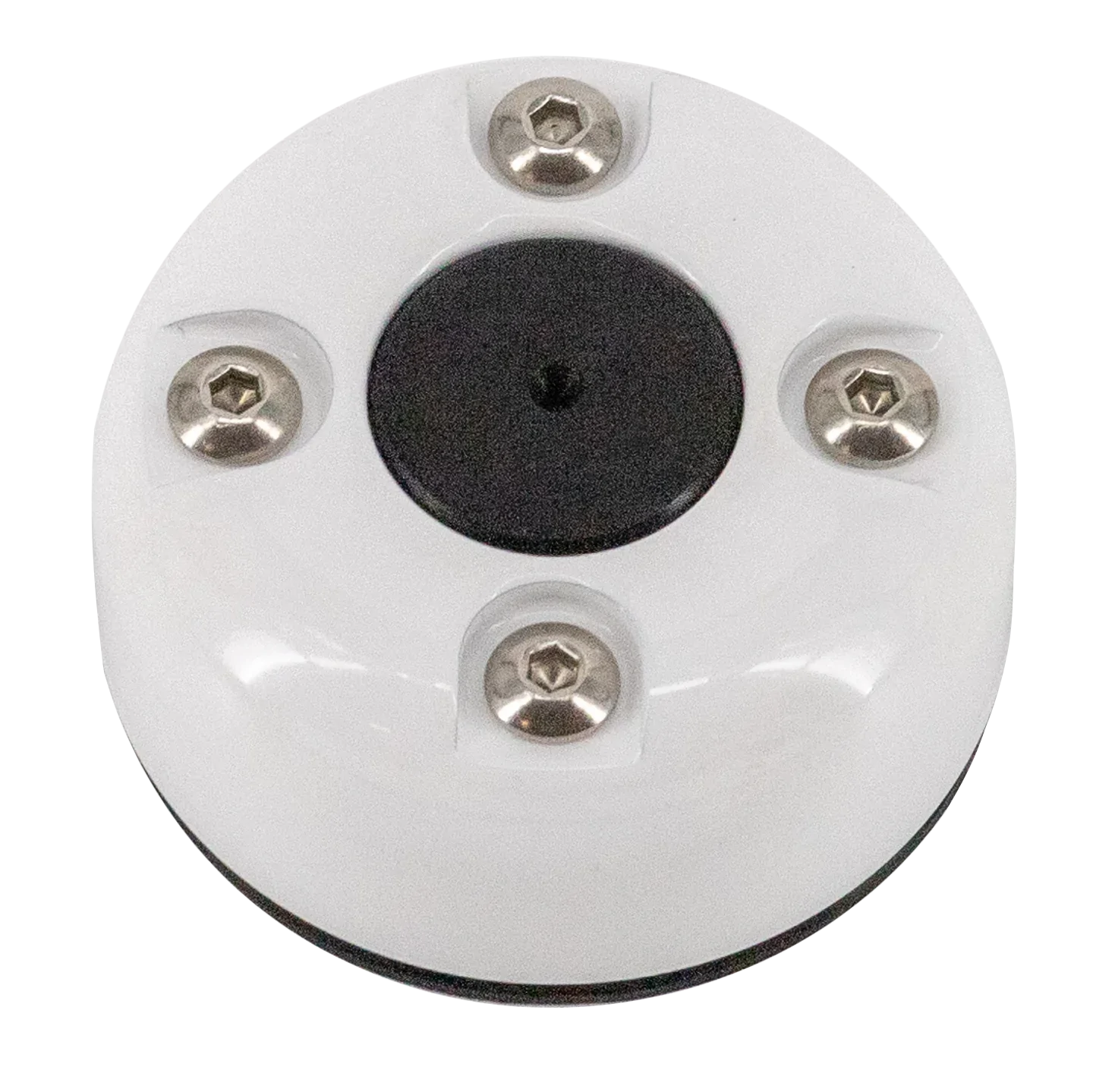 Standard vertical cable entry with waterproof design and white powder coated stainless steel finish.