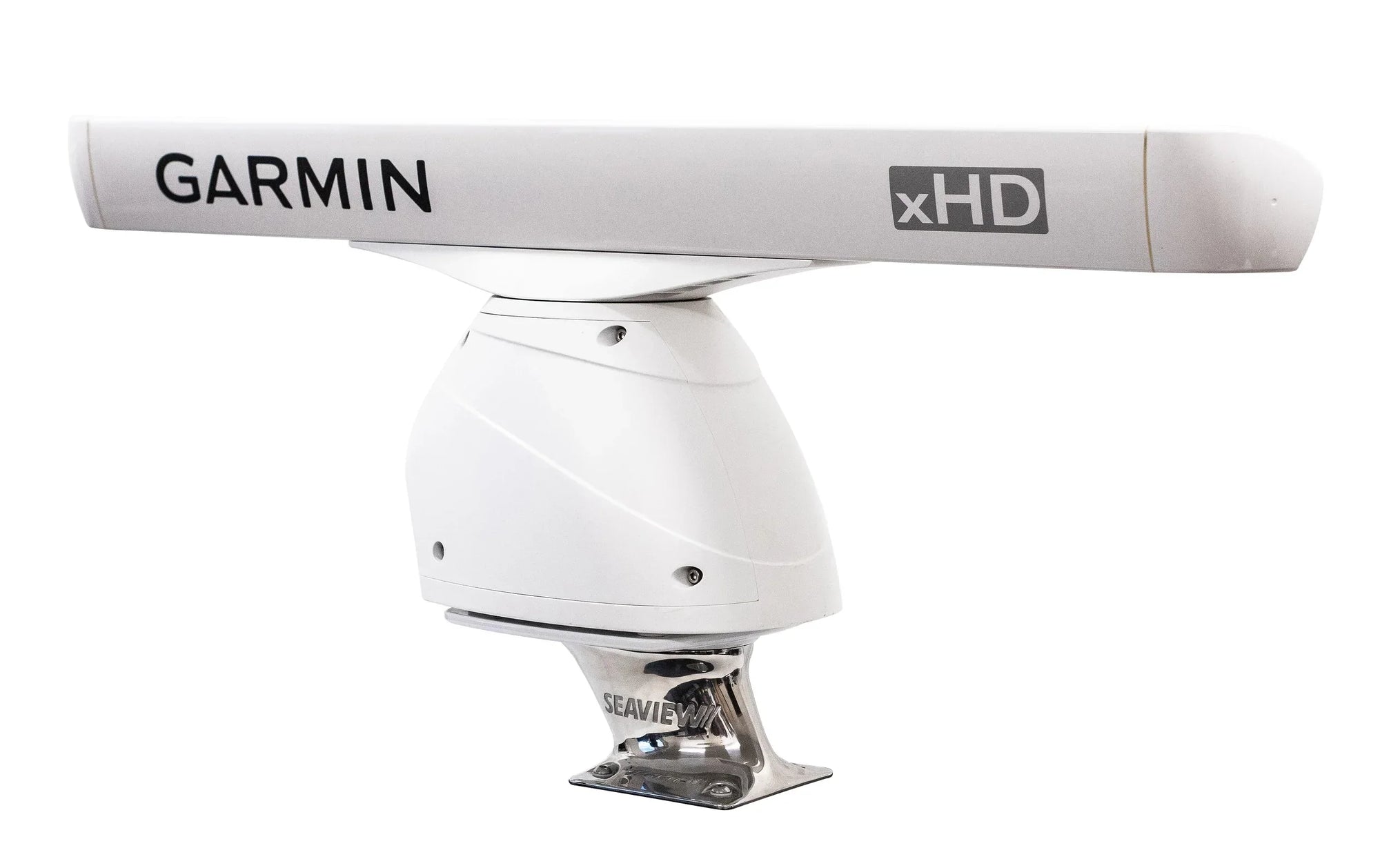 Seaview stainless steel radar mount with Garmin xHD.