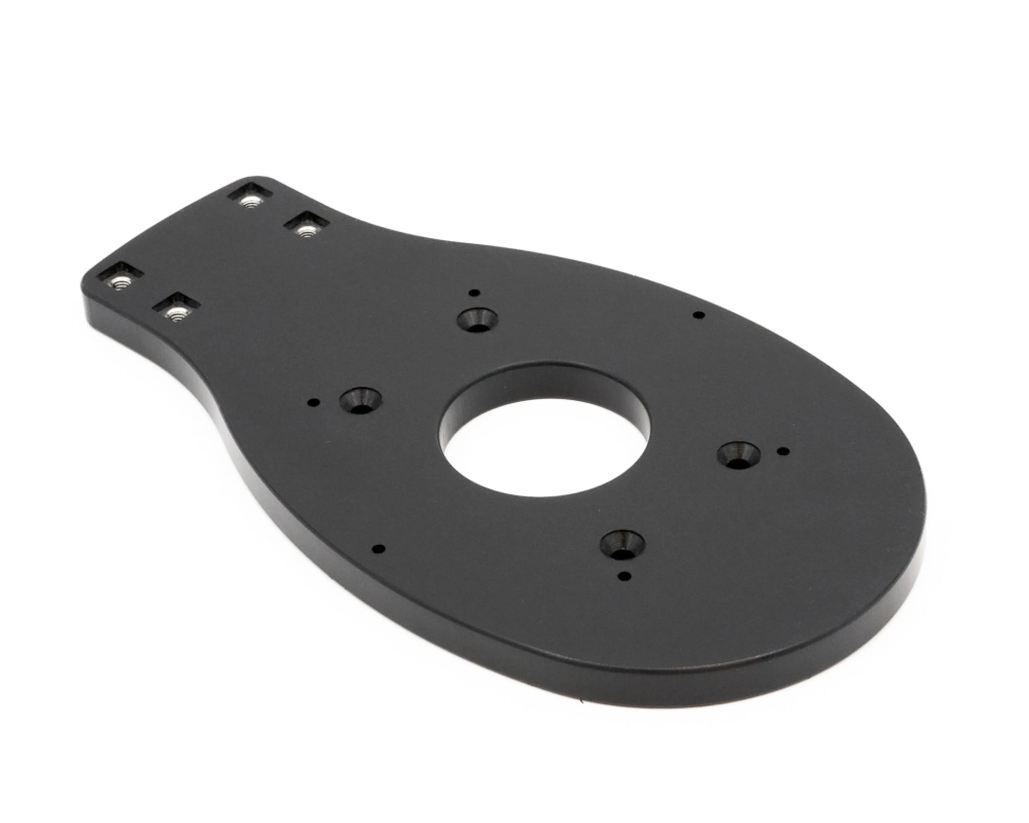 Black modular top plate designed for Seaview Modular Mounts with a sleek design and four mounting screws visible.