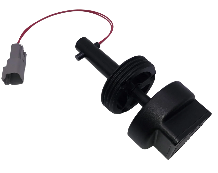 inteliPlug ProX Boat Drain Plug with ergonomic cap and sensor plug for marine use.