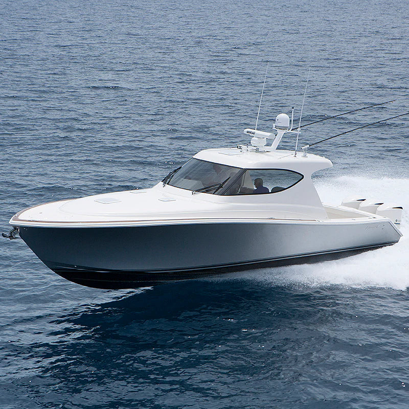 Jupiter 41 boat with Seaview Dual Mounts installed for marine electronics.