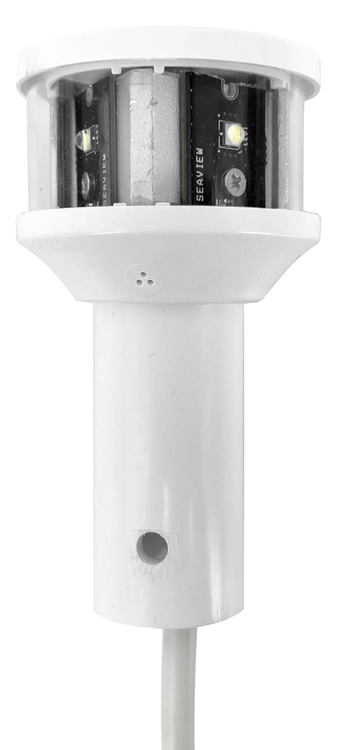 White Seaview 3NM LED combination mast head light, IP67 watertight, USCG approved.