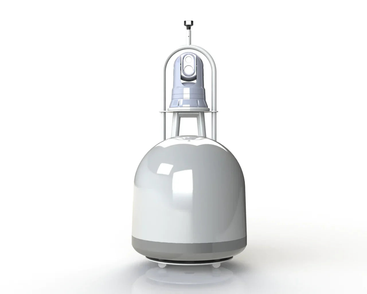 Seaview modular light bar with sat dome, aluminum, powder-coated white.