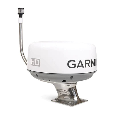 Stainless Steel Mounts-Stainless Steel Radar Mount-Seaview-Garmin-18" - 24" radar domes-Light bar with Perko 1197 anchor light-Seaview Global