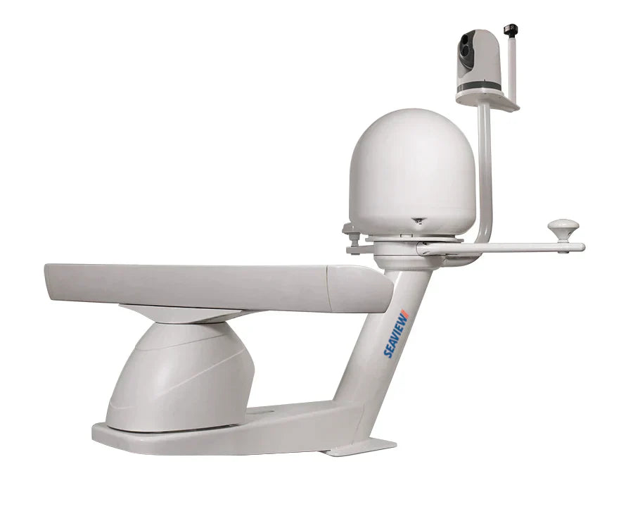 Seaview modular dual mounts for marine electronics installation above radar.