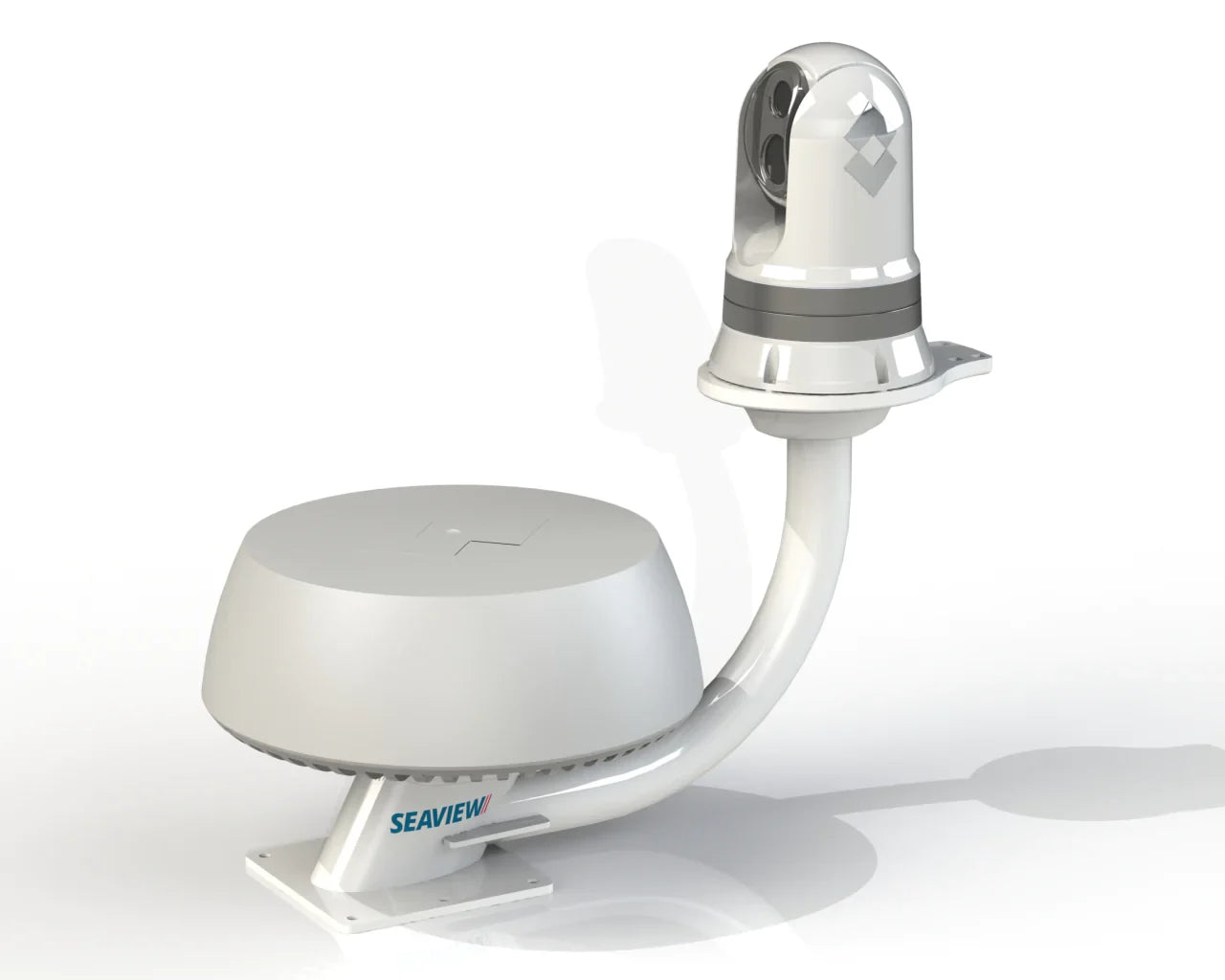 PMADM4M1 Seaview modular dual mount for marine electronics above radar, top plate sold separately.