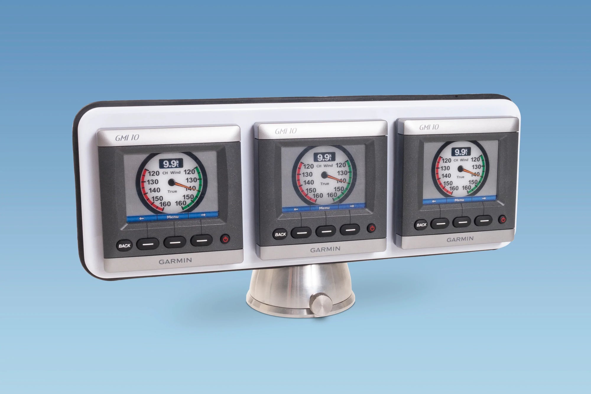 Seaview SP5P Deck Pod with aluminum base and UV-resistant housing, featuring multiple instrument displays.