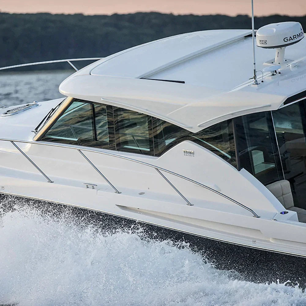 Tiara Yacht on water with Seaview marine electronics mount.